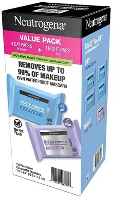 뉴트로지나 메이크업 리무버 클렌징 타월렛, 1개, 125매입