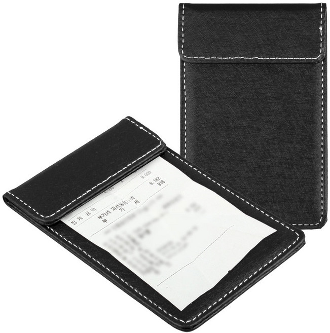 고급 자석 빌지판 빌패드 가죽 영수증 받침 계산서 꽂이, 블랙, 1개, 01 블랙-미니 (포스용)
