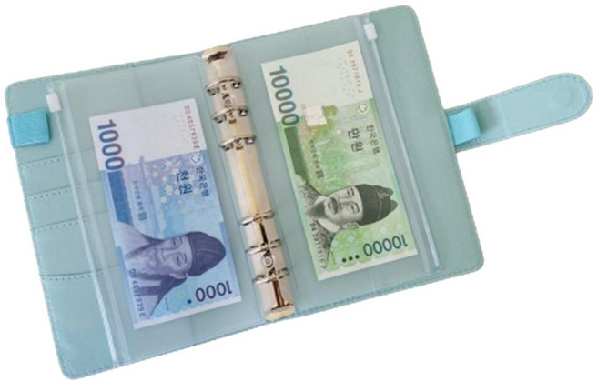 파보리테 현금 바인더, 1개, 블루