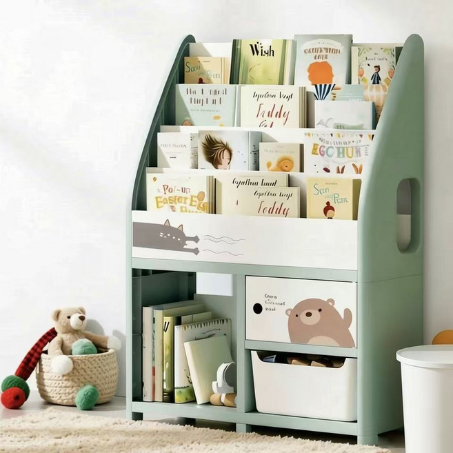 SeekFun 대용량 수납 선반 다층 수납장 6단 책장 거실 서재 다용도 튼튼한 정리대, 블루