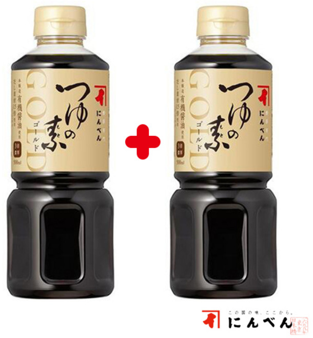 [1+1] [유통기한임박] 닌벤 쯔유노모토 골드(500ml)/3배농축/고급 가쓰오부시 사용/일본간장, 1개, 500ml