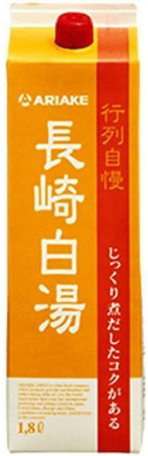 일본 아리아케 나가사키 짬뽕 시라유 육수 액상 스프 국물 소스 1800ml, 1개, 1.8L