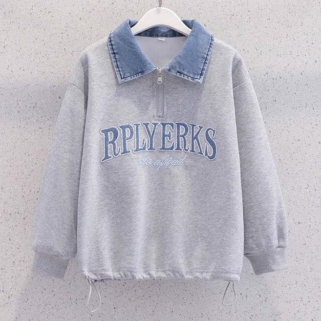 인싸모여 여아 초등 반집업 카라 티셔츠