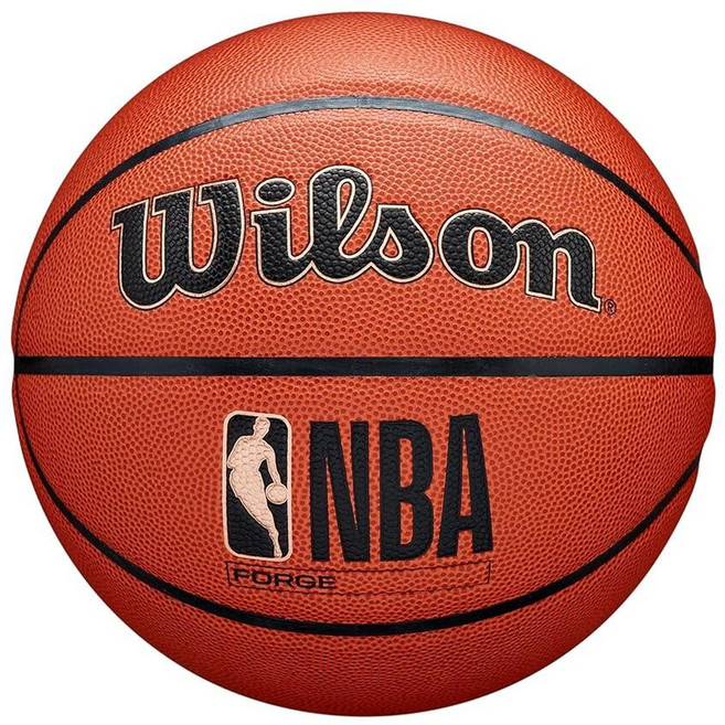 WILSON NBA Forge 실내/실외 농구공 브라운 사이즈 12.7-69.9cm(5-27.5인치), Size 5 - 27.5", 1개