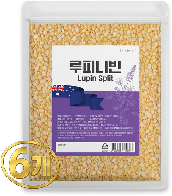 초원고대곡물 루피니빈 콩 호주산, 1개, 6kg
