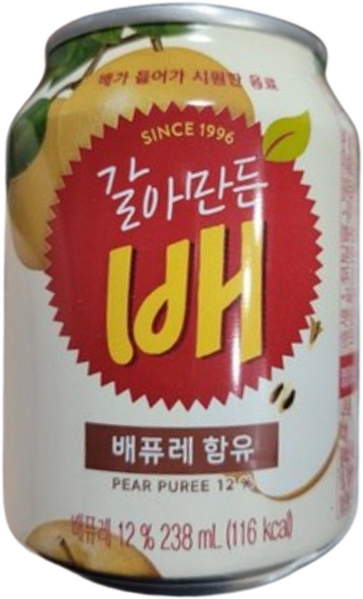 해태 갈아만든 배, 238ml, 120개