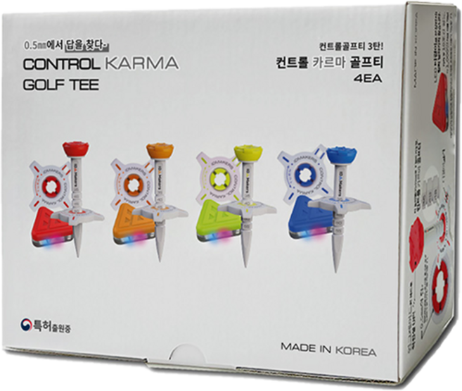 아이디메이커스 에이밍 높이조절 분실방지 컨트롤 골프티 티꽂이 4종 세트, 1세트