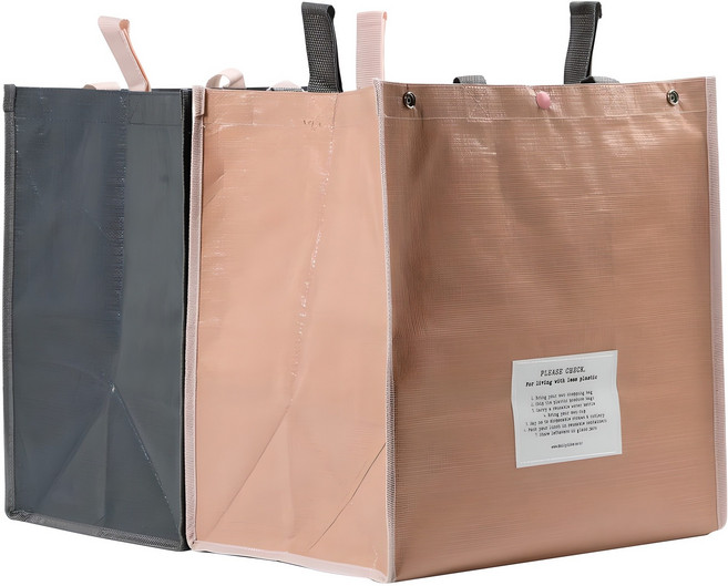 데일리라이크 타포린 카트 장바구니 2p, 그레이 + 핑크, 1세트