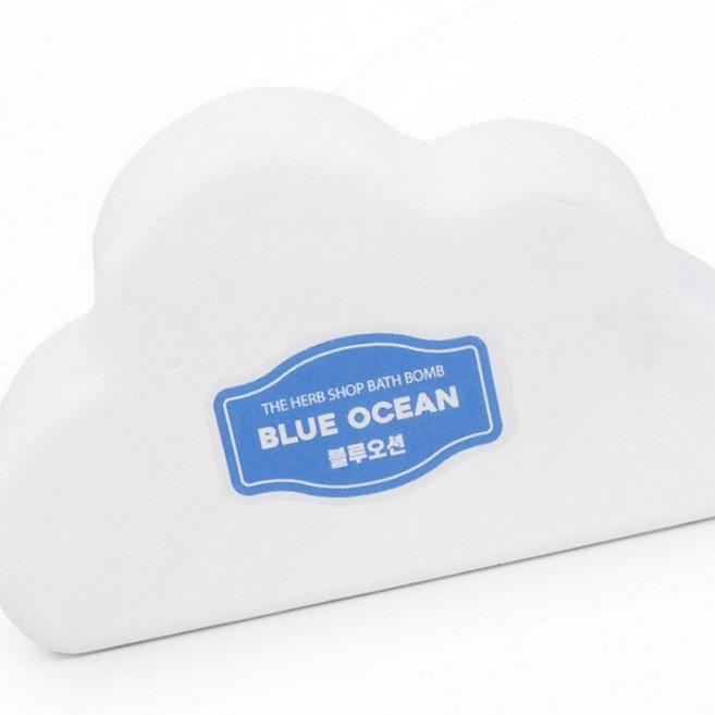 구름 배쓰밤 레인보우 버블 입욕제 블루오션 향 홈, 1개, 1g