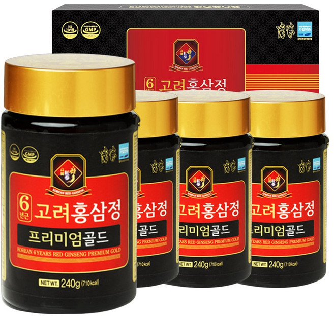 고려 6년근 홍삼정 홍삼진액 프리미엄 골드 아이큐샵, 8개, 240g
