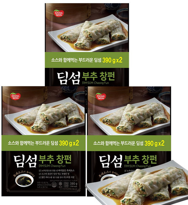 [동원 F&B] 동원 딤섬 부추장펀 390g x 6봉, 6개