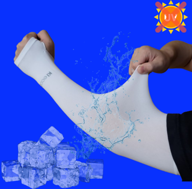 르산데 자외선차단 여름 손등 쿨토시 팔토시, 화이트, 1개