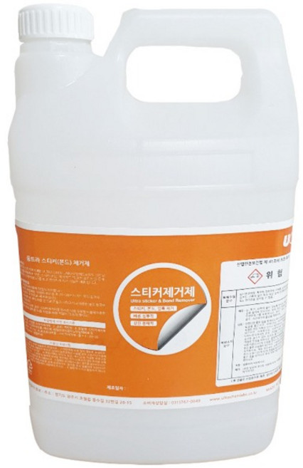 스티커 제거제 3.75L 접착제 본드 껌 테이프 끈끈이 자국 제거 울트라켐, 1개