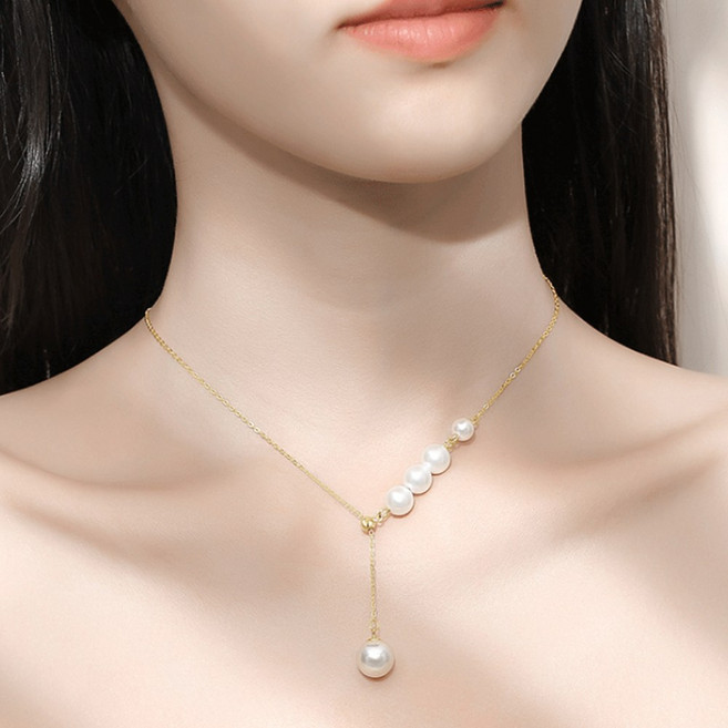 ONRA 여성용 18K 도금 진주 목걸이 패션 쥬얼리 데일리 착용 고급 액세서리 선물 추천