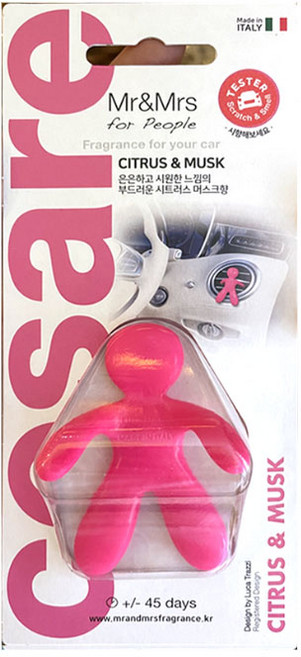 미스터앤미세스 체사레 차량용방향제 에너지 long lasting, 시트러스앤머스크(핑크), 1개