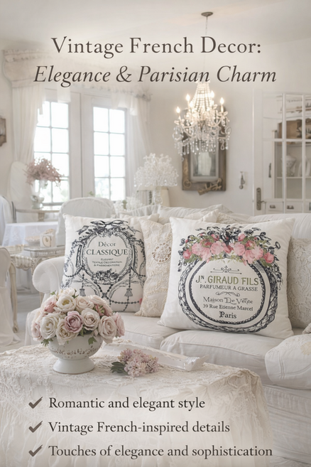 프렌치 쉐비 쿠션 2종 프린팅 홈패션 인테리어 쉐비 우드아뜰리에, 샹들리에