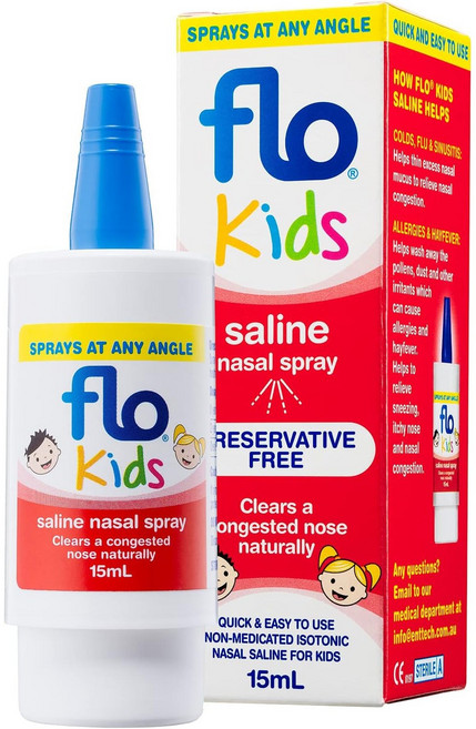 호주 FLO 어린이 코막힘 생리 식염수 스프레이 Kids Nasal Spray 15ml, 1개