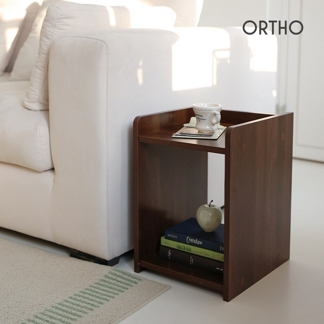 올쏘 리브 DIY 미니 침대 협탁 사이드테이블, 월넛