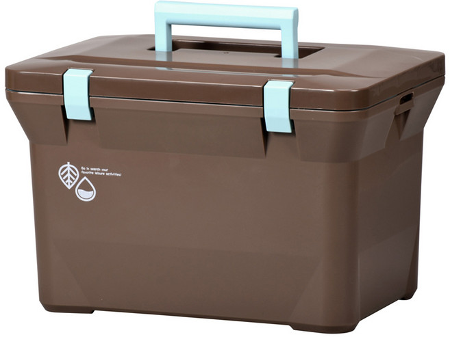 신와 미니 캠핑 아이스박스 대형 차량용 아이스 쿨러 낚시, 신와 비비드, 15L, 브라운