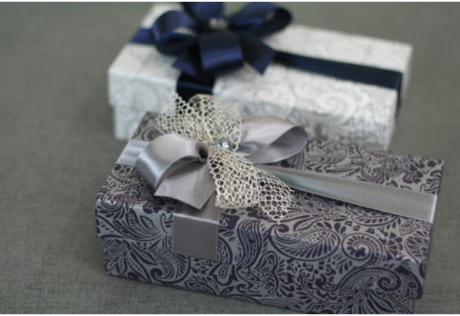 페이즐리 현금상자 고급현금상자 핸드메이드선물상자, 1개, 흰색