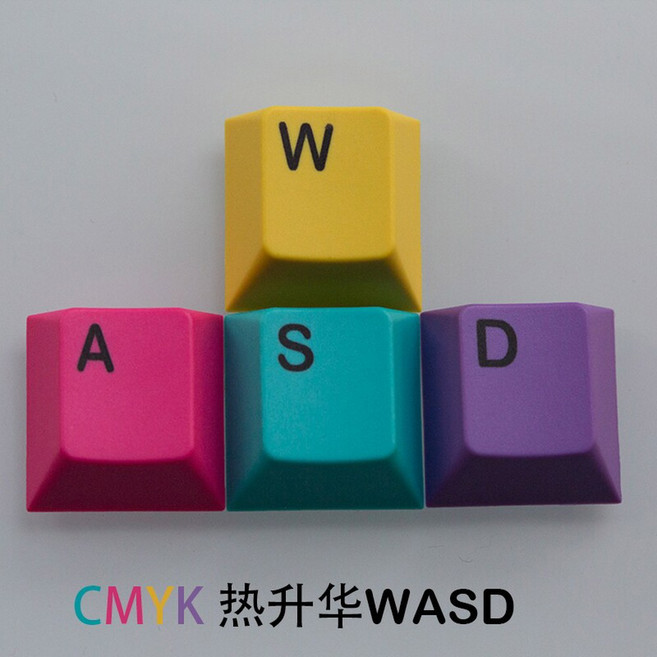 리얼포스 포인트 키캡 무접점 R3TL R3BT 그레이 ESC 키캡 청색 RC1, CMYK WASD