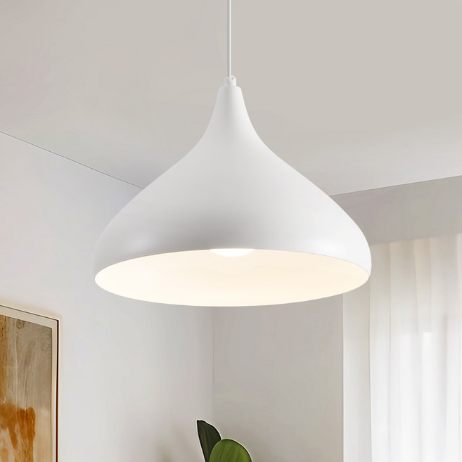 joxy 심플 식탁조명 1등 팬던트조명 6623-A, 흰색