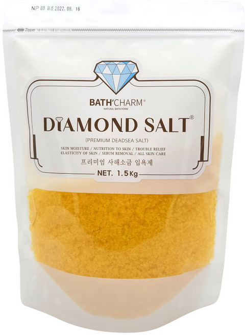 바스참 사해소금 입욕제 다이아몬드솔트 1.5kg 레몬(굵은입자) 배쓰솔트 스크럽 반신욕, 1개