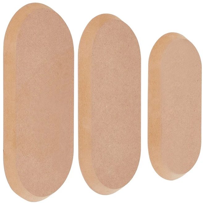 3개 3가지 스타일의 타원형 MDF 목재 도자기 도구 점토 및 세라믹 수공예용 도자기 접시 성형 몰드 벌리우드 재질 크기: 20~30x10.05~15.3x1.5cm, 실목색 - 쿠팡