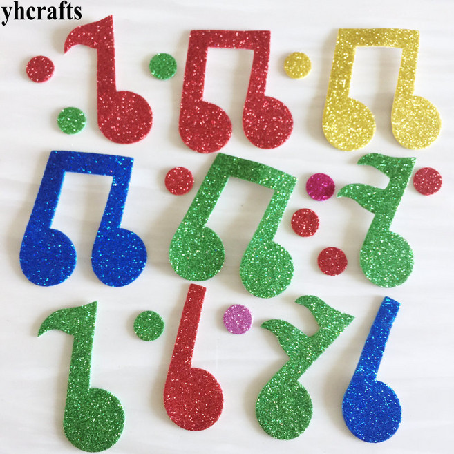 글리터 A-Z 알파벳 문자 폼 스티커 영어 학습 유치원 공예 DIY 장난감 방 데칼 1 봉지/로트, 03 22PCS notes