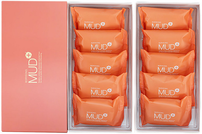 보령머드 클렌징비누 보령머드솝(2입/5개입)(오후 3시 이전 주문 결제시 출고), 90g, 10개입