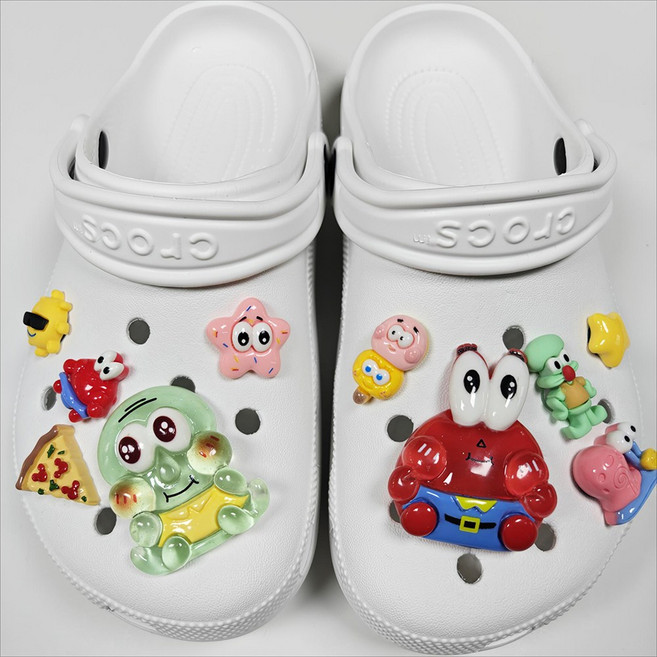 폼폼스타 스폰지밥 캐릭터 신발 파츠 신발꾸미기(HB)