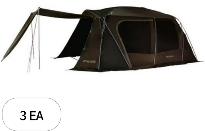 폴라리스캠프 타우루스 리빙쉘 텐트 알파, 3세트, 5~7인용, 초코브라운
