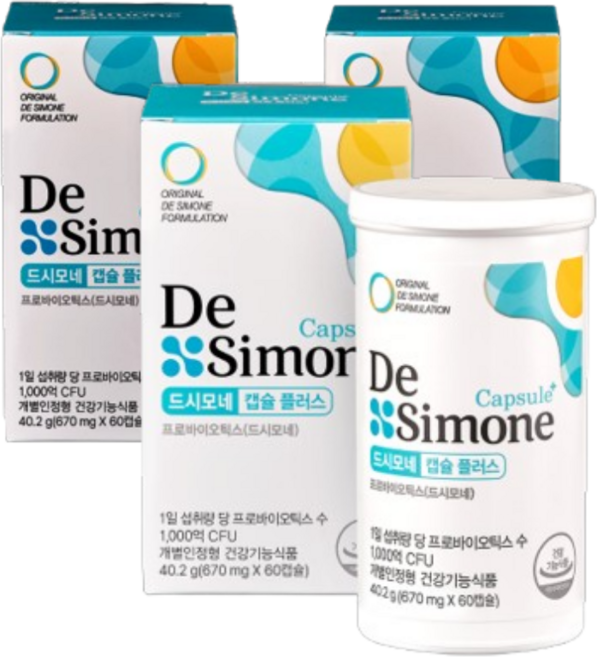 드시모네 프로바이오틱스 캡슐 플러스, 60정, 3개