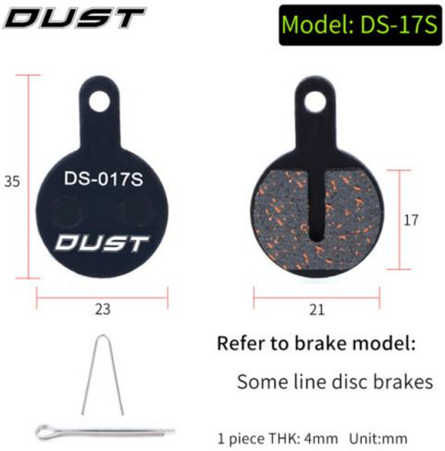 MTB 호환 부품 더스트 세미 메탈 자전거 유압 디스크 브레이크 패드 산악 XT XTR M315 SRAM Avid BB5 BB7 E1 E3 1 쌍, 1개