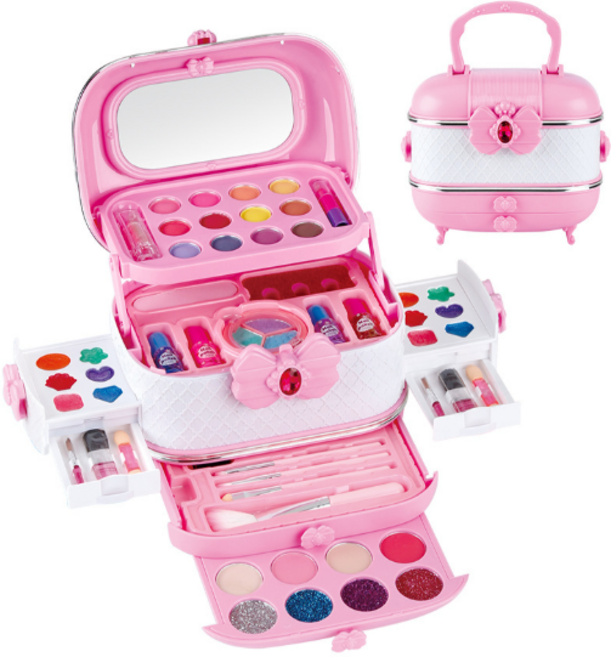 유 아동 장난감 선물 화장놀이 소꼽놀이 메이크업 박스, 1개, 루비 박스