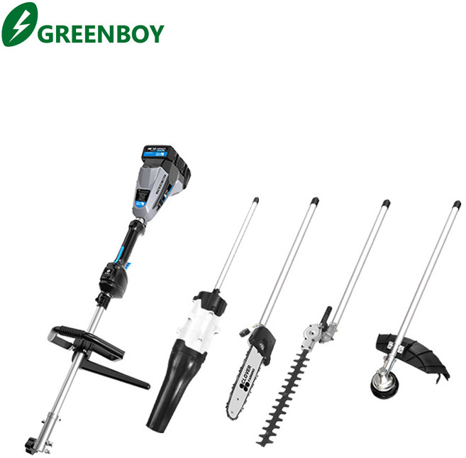 [그린보이] 구보텍 42V 4in1 예초기 트리머 체인톱 송풍기 베어툴 세트 (배터리 충전기 예초기날 별도 구매), 4in1세트, 1개