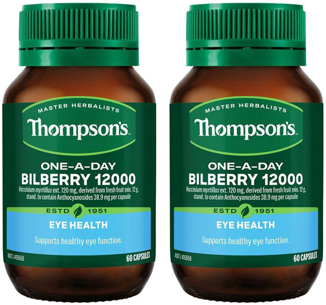 탐슨스 원-어-데이 빌베리 12000 캡슐, 2개, 60정