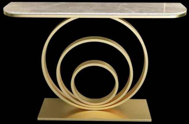 골드 프레임 철제 콘솔 테이블 U형 현관 거실 대리석, K_그레이+골드120x30x80