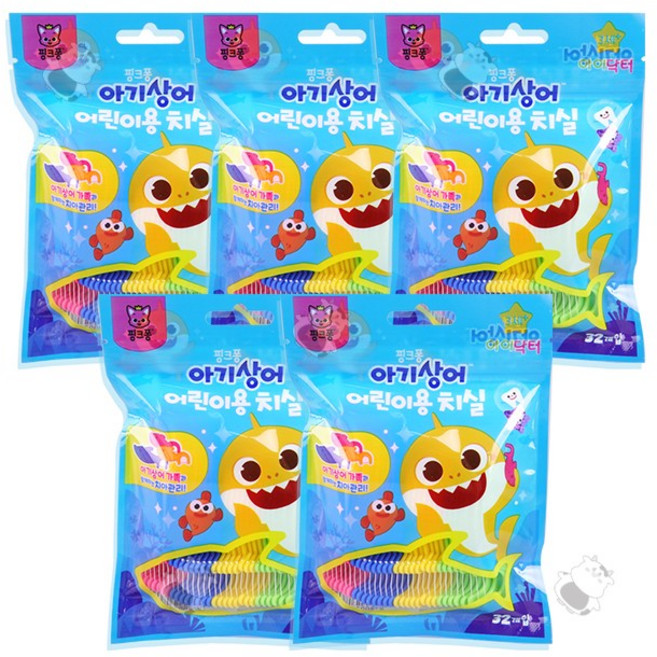 핑크퐁 치실, 5개, 32개입