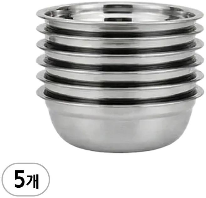 미싱볼 스텐 양푼, 5개, 단품