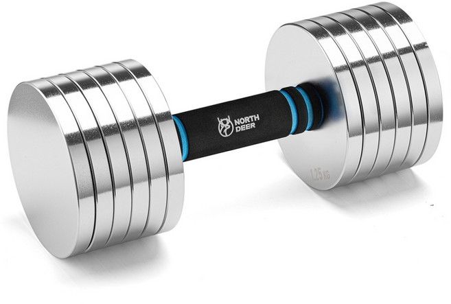 Northdeer 강철 무게조절 덤벨/바벨 (15/20KG) 중량조절 조립식 다용 홈트 휴대용 아령 세트, 1개, 15kg