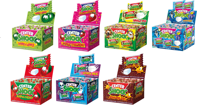 센터 쇼크 츄잉껌 100개입 대용량 박스 7종 Center Shock, 스케리 믹스