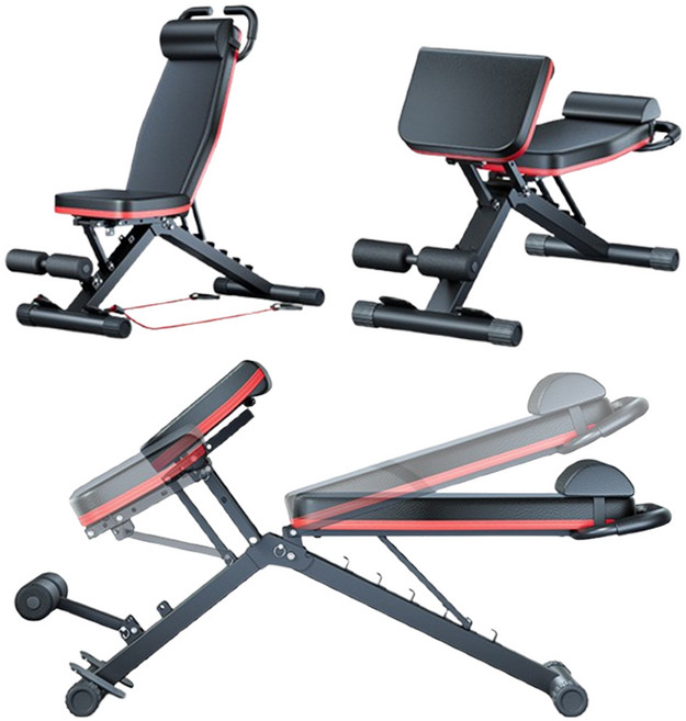 접이식 싯업보드 윗몸일으키기 복근 플랫 평벤치 벤치프레스 의자 운동기구 아령 덤벨 홈트 인클라인벤치, 아령싯업벤치-기본형