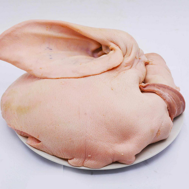 국내산 생돼지머리 돼지머리고기 돼지발골머리 한마리분 (냉장) 3.kg 내외 pig head meat 꿀맛컴퍼니, 1개