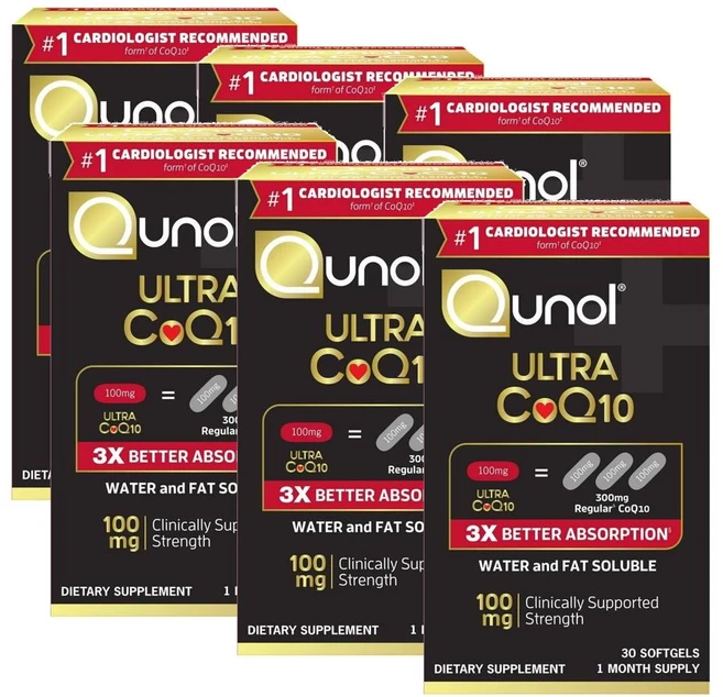 퀴놀 울트라 코큐텐 코엔자임 100mg 소프트젤 Qunol Ultra CoQ10 Softgels, 6개, 30정 - 쿠팡