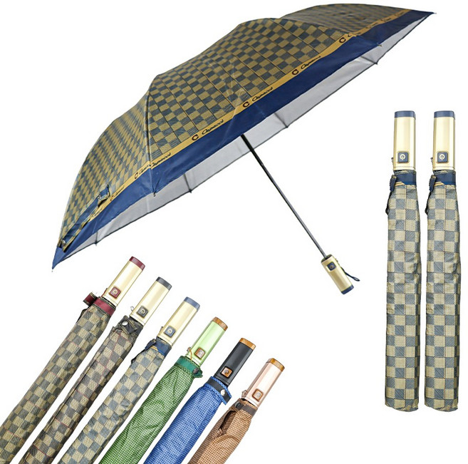가파치 체크 2단 자동우산 접이식우산