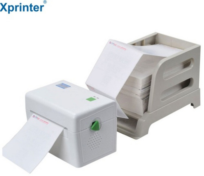 엑스프린터 라벨프린터기 Xprinter XP-DT108WKR 화이트+용지거치대 세트 택배송장 바코드 스티커제작 라벨