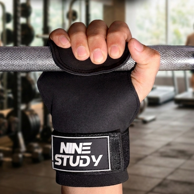 지코멧 철봉스트랩 헬스스트랩 좌우1세트 리프팅 스트랩 풀업 보호대, 1개, 블랙