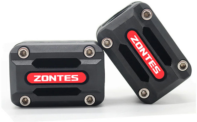 ZONTES 368G 오토바이 엔진 가드 범퍼 블록 크래시 바 프로텍션, 1개, 빨간색