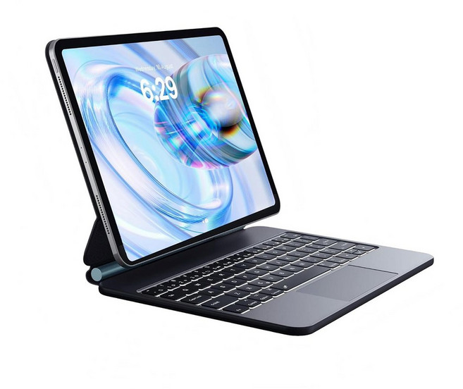 HUO JI 아이패드 2가지 각도 슬림 키보드 케이스 iPad Air 11형(M2/M3) + iPad Air 10.9형(4/5세대) + iPad Pro 11형(1/2/3/4세대), 1개, 블랙, WR237 무선 키보드